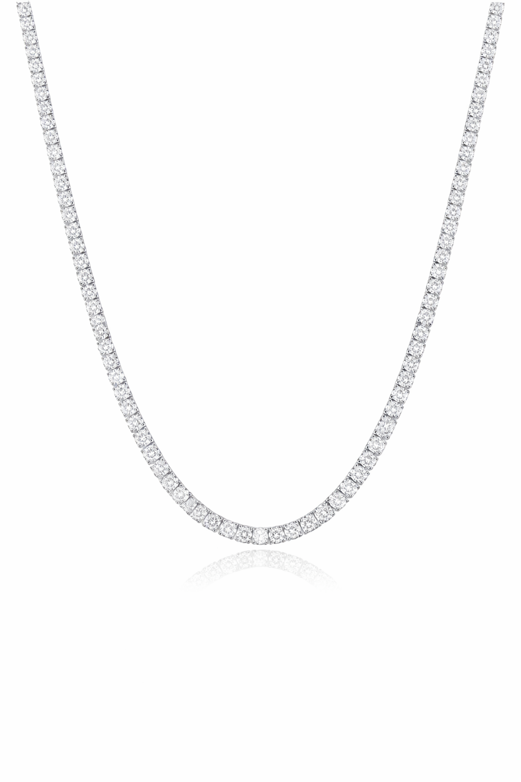 Collana Tennis – Placcata Oro Bianco 18K